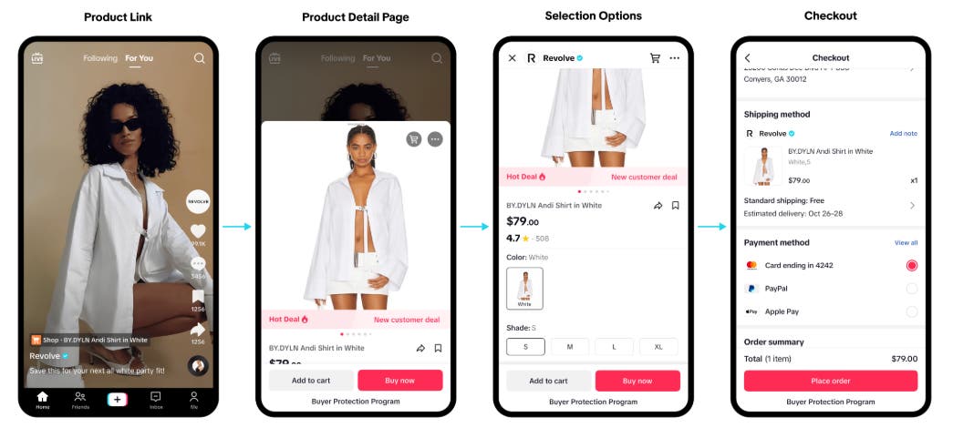 TikTok Shopの例