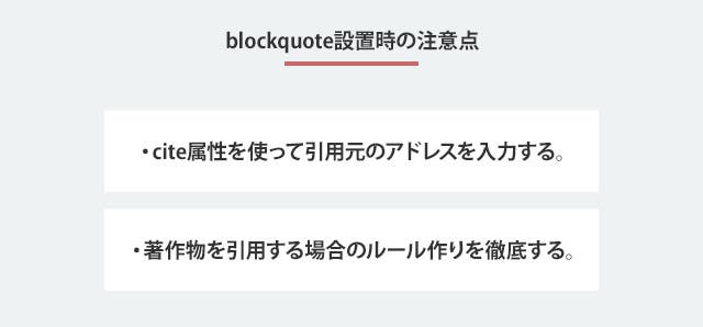 blockquote設置時の注意点